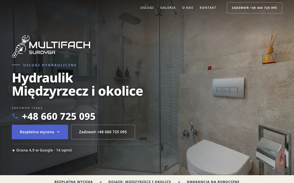 Strona Multifach Surdyga zaprojektowana przez Impulseo